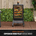 Black Copperhead Wood Pellet Vertical Smoker, Onyx Edition.