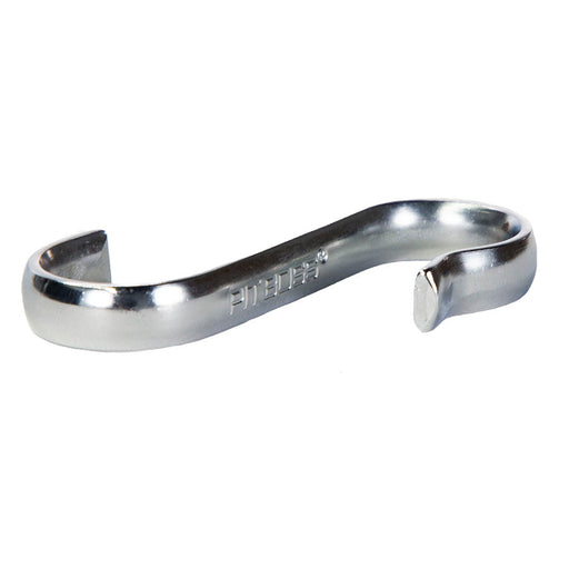 Silver PitBoss branded tool with curved handle and flat end.