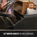 Black pellet grill with 65LB hopper capacity for low & slow cooking.