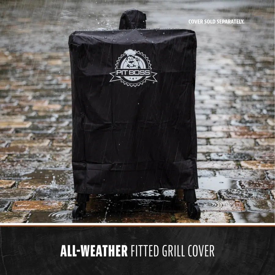 Black Pit Boss All-Weather Fitted Grill Cover.