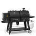 Black Pit Boss Competition Series smoker grill with propane tank.
