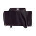 Black Pit Boss Navigator grill cover with wheels.