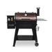 Brown and black Pit Boss pellet grill with digital control panel and smoker box.