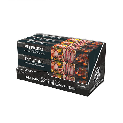 Black Pit Boss Heavy Duty Aluminum Grilling Foil, 3-pack.