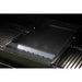 Black griddle accessory for barbecue grill.