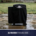 Black all-weather fitted grill cover by Pit Boss.