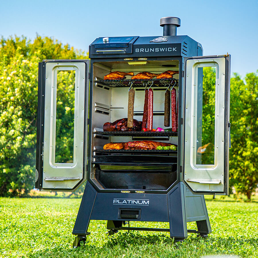 Platinum Brunswick Wood Pellet Vertical Smoker Pit Boss Grills