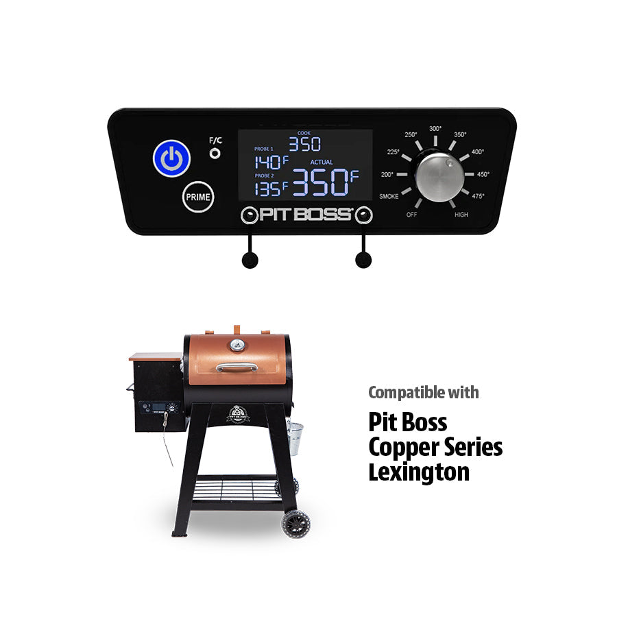 Pit Boss Copper Series Lexington smart grill with digital control panel.