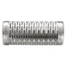 Stainless steel smoker tube with vertical slots, cylindrical shape, used for adding smoke flavor to grilled foods.