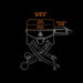 Portable pellet grill with 387 sq. in. cooking area, 19 lb hopper, top and main racks, outlined on black background.
