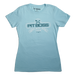 Light blue Pit Boss t-shirt with "Bigger, Hotter, Heavier 1999" design.