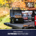 Black Pro Series 150 Portable Wood Pellet Grill with food cooking.