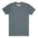 Dark gray short-sleeve t-shirt with USA map design on back.