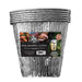 Silver Pit Boss foil bucket liners, disposable for easy clean-up.