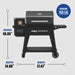Black Pit Boss Pro Series grill, 48.86" tall, 57.43" wide, 34.00" deep, 198 lbs.
