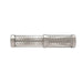 Silver cylindrical mesh filter with segmented design.