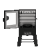 Pit Boss 30" Digital Vertical Smoker with Wi-Fi, front view with door open on a white background