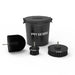 Black Pit Boss cleaning bucket set with brushes and scrubber.