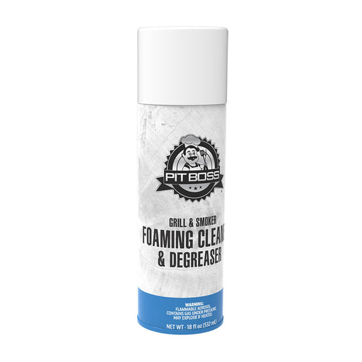 White can of Pit Boss Grill & Smoker Foaming Cleaner & Degreaser, 18 fl oz.