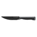 Black Pit Boss steak knife with ergonomic handle.