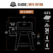 Black PitBoss Classic Onyx Edition grill, 739 sq. in. cooking area, 34 burgers, 4 chickens, 4 rib racks.