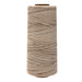 Natural cotton twine spool, beige color, tightly wound.