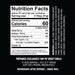 Nutrition facts label for a sauce with 60 calories, 190mg sodium, and 13g carbs per 2 tbsp serving.