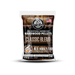 Pit Boss 20 lb Classic Blend Hardwood Pellets. Brown bag with white lettering. Large Pit Boss logo. Made in the US.