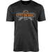 Dark gray Pit Boss t-shirt with "Bigger · Hotter · Heavier 1999" design.