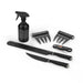 Black Pit Boss BBQ tool set including spray bottle, meat claws, thermometer, and knives.