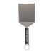 Gray Pit Boss spatula with black handle and metal hook.