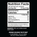Nutrition Facts label for spices, salt, and natural hickory smoke flavor.
