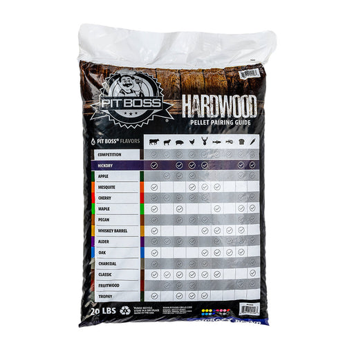 Black Pit Boss Hardwood Pellet Pairing Guide bag, 20 lbs.