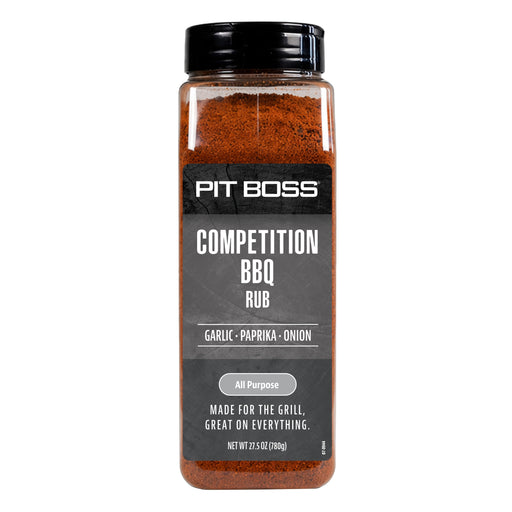 Pit Boss Competition BBQ Rub, 27.5 oz. All-purpose blend with garlic, paprika, onion. Great for grilling.