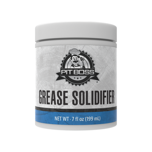 White container of Pit Boss Grease Solidifier, 7 fl oz (199 mL).