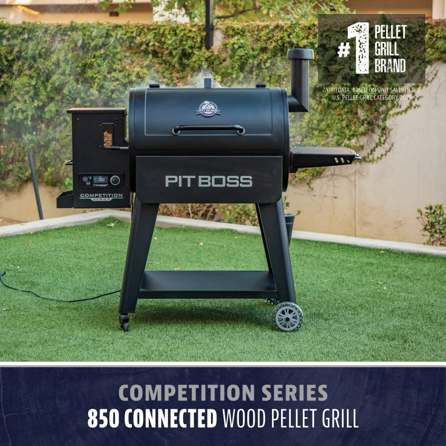 Pb850 Black Pit Boss Competition Series 850 Connected Wood Pellet Grill on ...