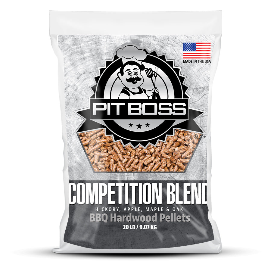 Front of bag. Black and brown background with white and grey lettering and design