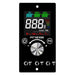 Pit Boss digital control panel with LED display, large dial, and buttons for power, temperature, and mode selection.