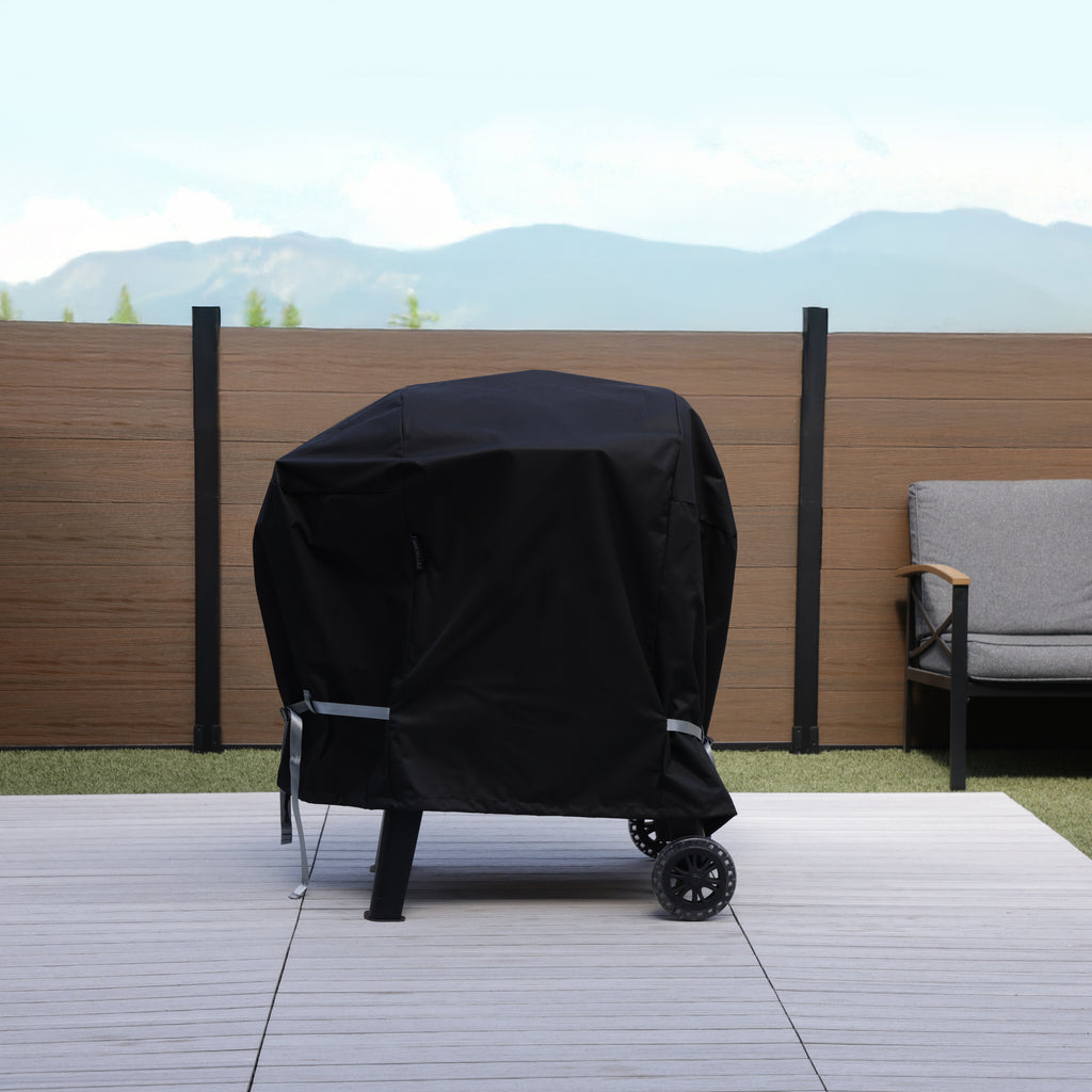 Pit Boss Medium Universal Grill Cover designed for 36” to 45” grills in the backyard 