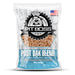 Pit Boss Post Oak Hardwood BBQ Pellets, blue and white bag, sourced in America