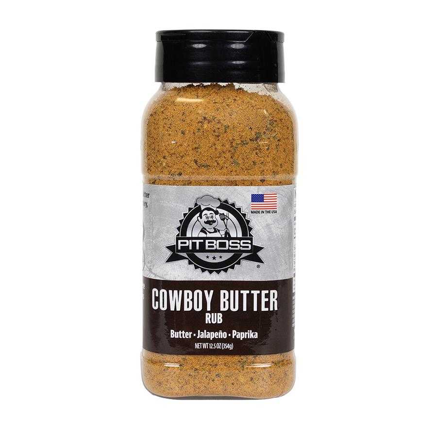 Pit Boss Cowboy Butter Rub on white a background