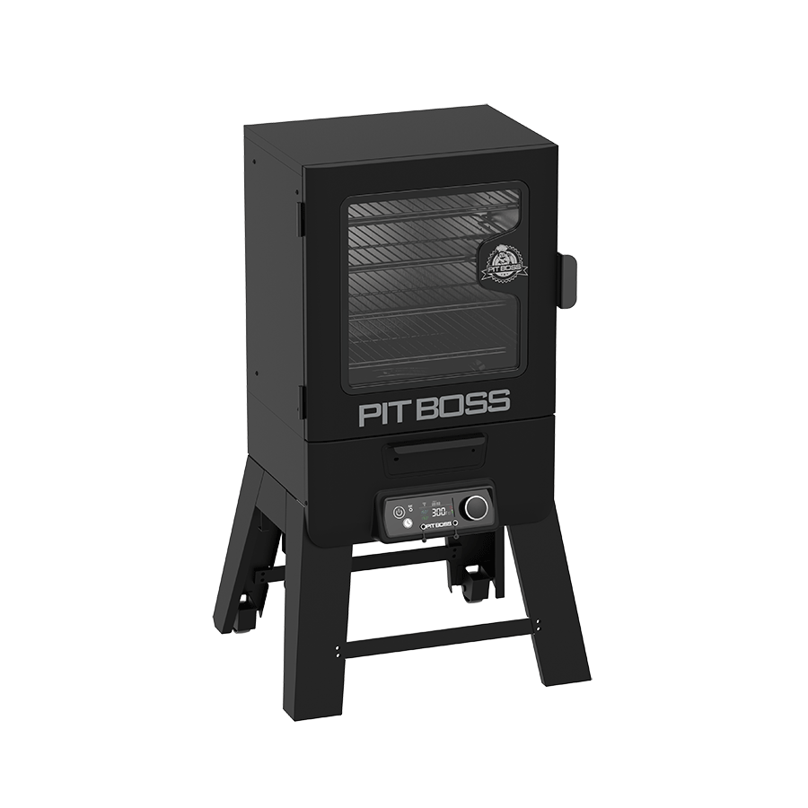 Pit Boss 30" Digital Vertical Smoker with Wi-Fi, left-side view on a white background