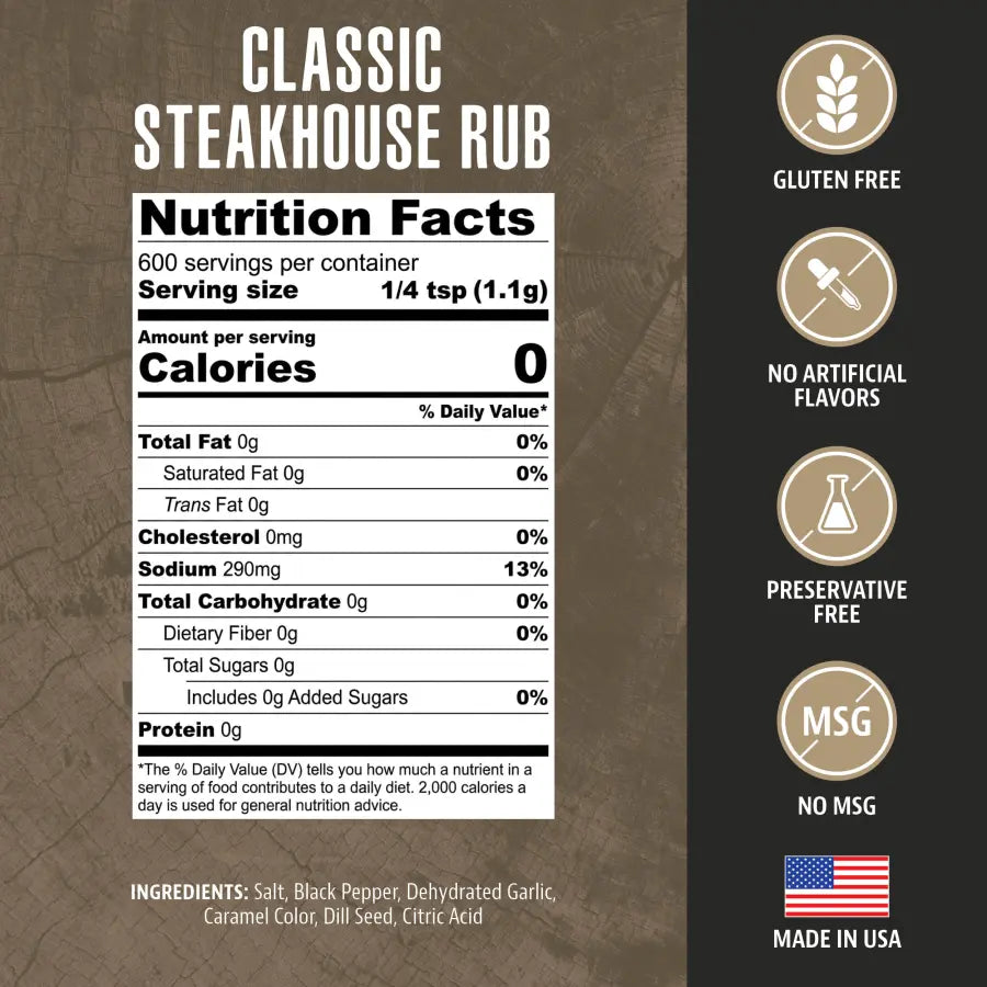 Classic Steakhouse Rub - 23.3oz